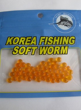 双鱼堡垒鱼籽昆虫饵假饵鲤草鲢鳙鱼饵橙色淡水软饵路亚饵鱼饵渔具