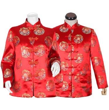 新款中老年人唐装情侣套装春秋妈民族服装