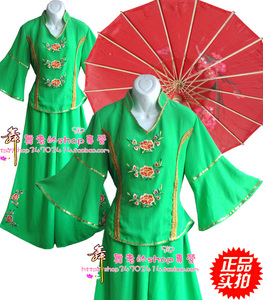 海派舞蹈少数民族舞蹈秧歌舞动腰鼓服装汉族扇子舞服装