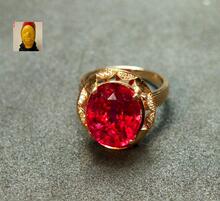 天然超艳丽红宝碧玺刻面真钻玫瑰金戒指8克拉特价 高端收藏ruby