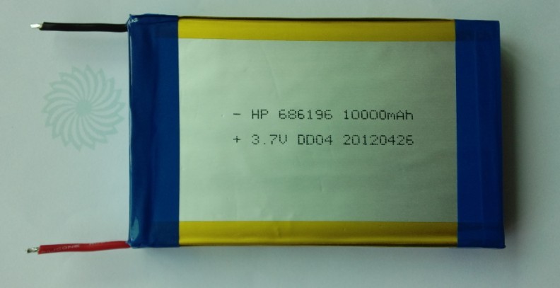 移动电源电池组10000mah3.7v 聚合物锂电池批发6.8*61*9