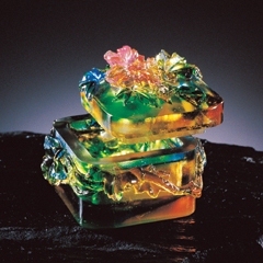 荣华富贵古法琉璃饰品盒送女友