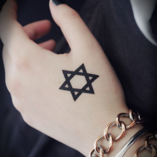 【女仆TATOO】002六芒星可爱潮流纹身贴 M0006 满24包邮