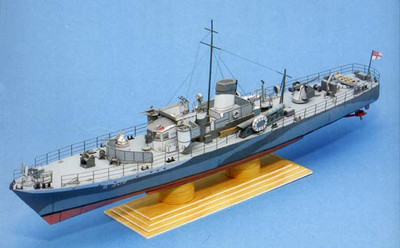 1：200英国灰鹅grey goose 鱼雷艇纸模型