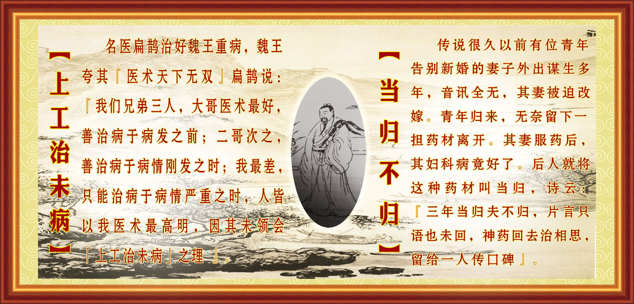 626海报印制海报展板素材491当归不归上工治未病