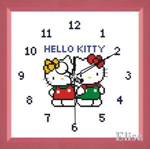 爱丽丝十字绣钟面-ZB034KITTY猫14CT小格28cm*28cmcross stitch