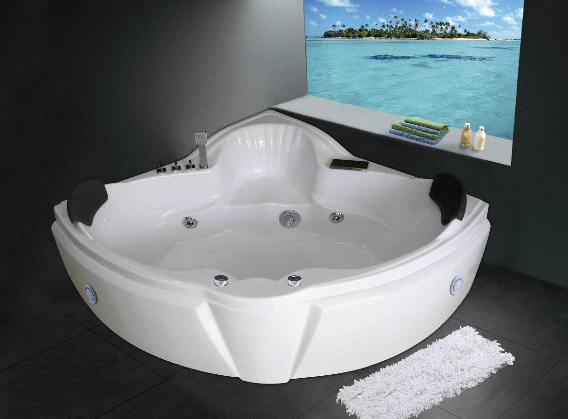 (厂家直销)高级压克力/亚克力浴缸-1.5*1.5三角缸五件套yt2805