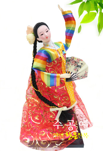 韩国传统工艺品韩服人偶