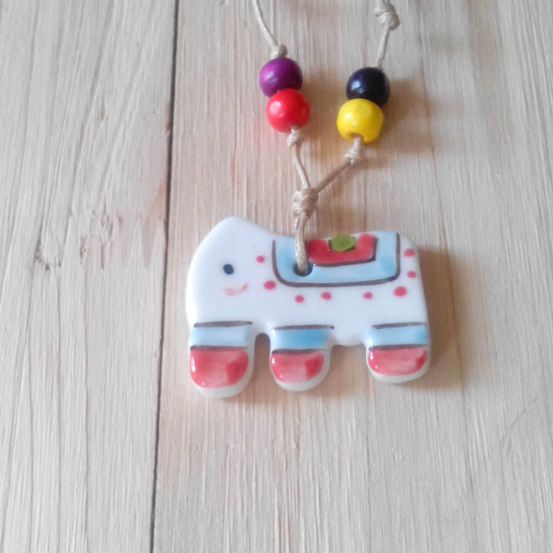 景德镇纯手工绘制 韩版森林大象项链吊坠 女 短款 时尚锁骨 夸张,饰品/流行首饰/时尚饰品新,项坠/吊坠,淘宝优惠券,粉丝福利购,淘宝优惠卷