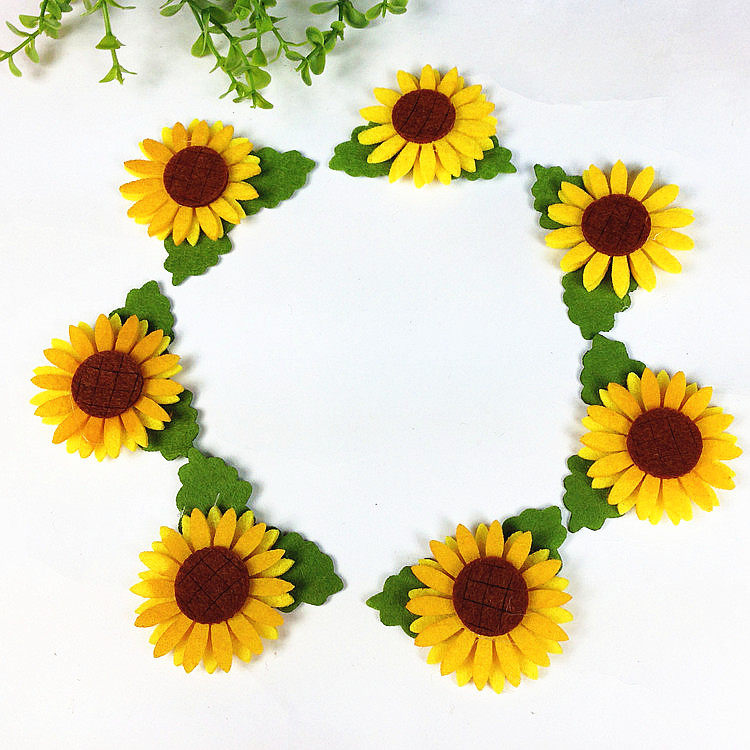 幼儿园装饰幼儿园diy材料 环境布置墙贴 不织布 向日葵无纺布花