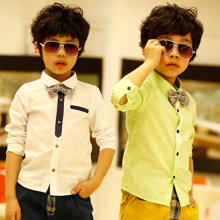 Chemise garcon à manche longue - Ref 2082148 Image 1