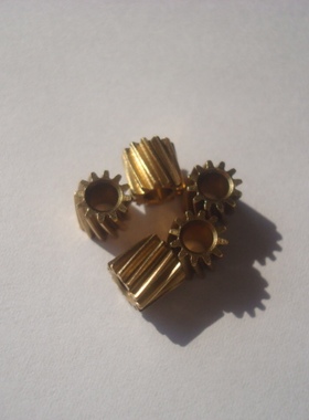 0.4模数/金属滚齿/圆柱铜齿轮/内孔3mm/2mm