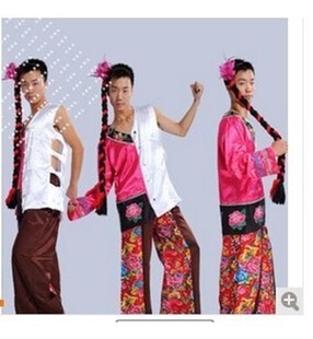 纤夫的爱舞蹈服装双面人阴阳人雌雄同体搞笑半男半女反串表演服