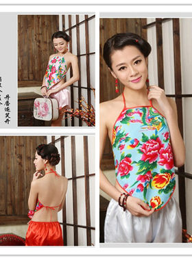 包邮肚兜女士纯棉本命年大红古典肚兜可爱性感睡衣内衣成人送爱人