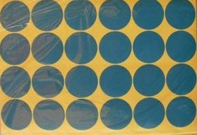 蓝色色标 218彩色圆点不干胶贴纸 直径32MM 圆点贴纸 3.2CM色点