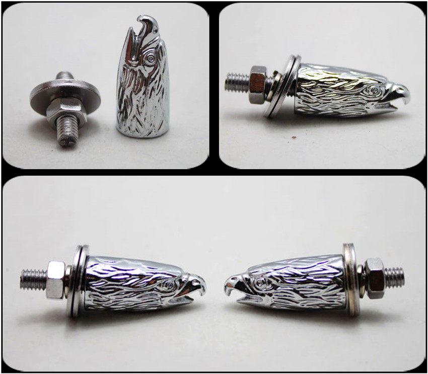 摩托车配件哈雷巡航太子车改装复古金属鹰头装饰车牌螺丝一个价钱