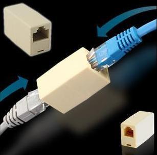 网线转接头 网络双通头 网络直通头 网线延长 RJ45 对接头 延长