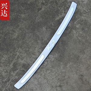 2011-15款东风悦达起亚K2三厢专用纯不锈钢装饰踏板 K2外置后护板
