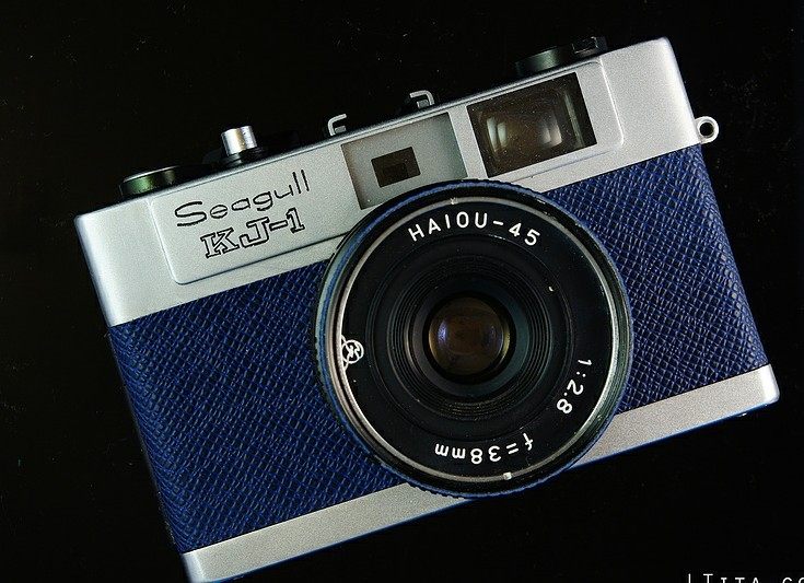 适合各类老实相机装饰蓝色系皮革