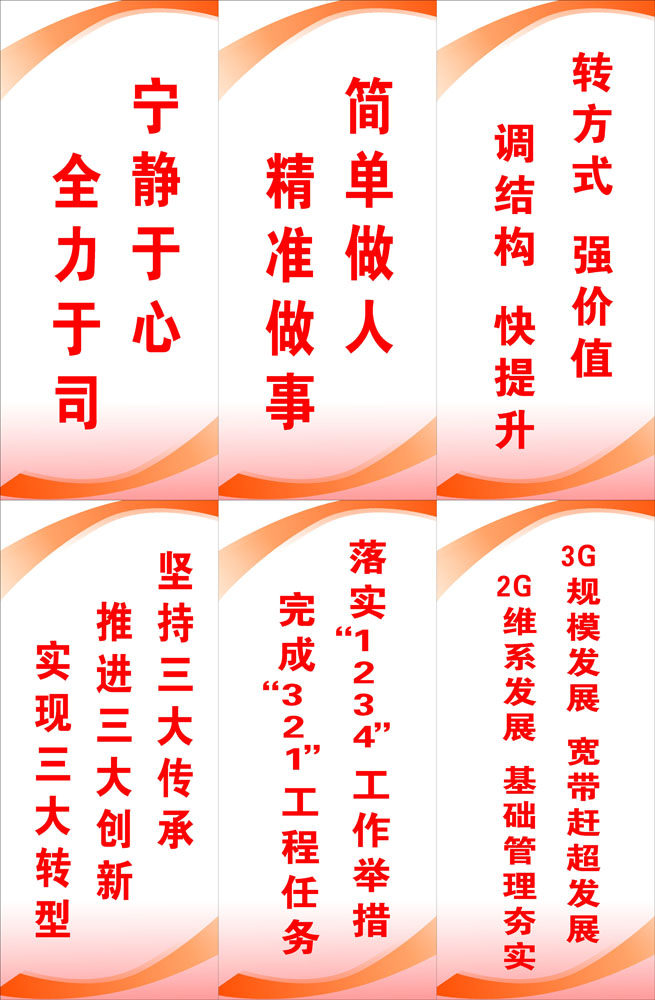 海报印制546贴纸展板素材130联通文化墙标语设计