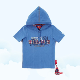 Sigikid儿童服装 大童男童短袖衫 连帽服 纯棉 亲肤舒适 运动系列