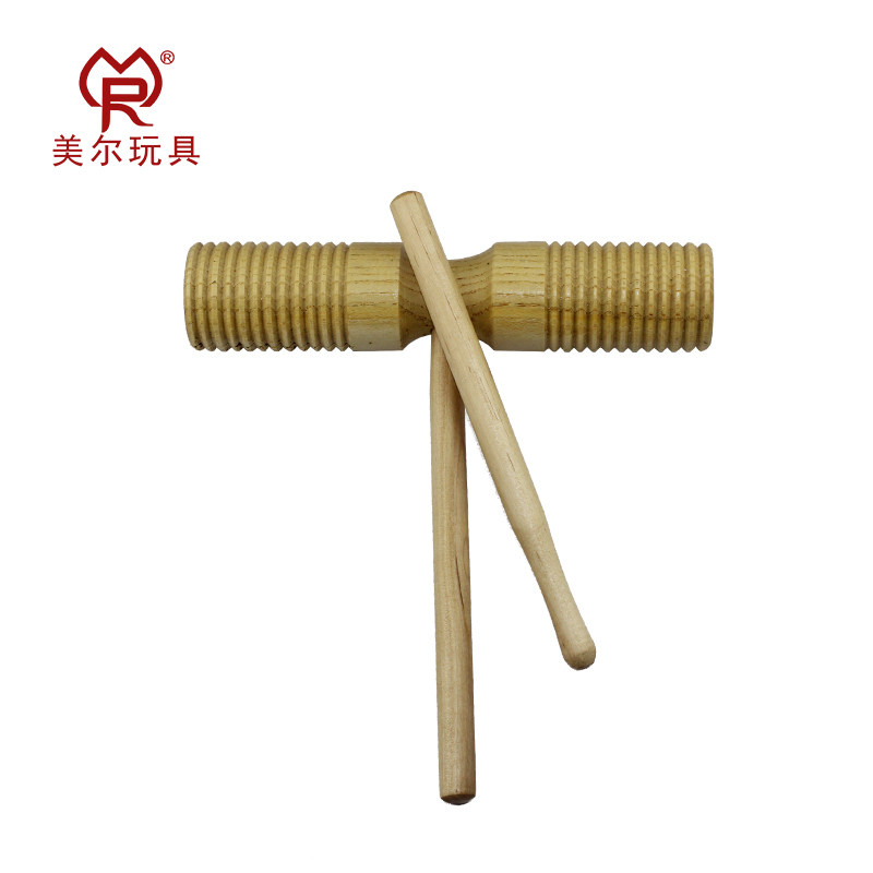 幼儿园儿童游戏亲子早教玩具奥尔夫乐器加沟双响筒双响加沟