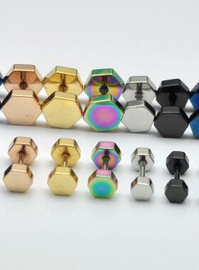 钛钢耳钉简约潮款不掉色耳环