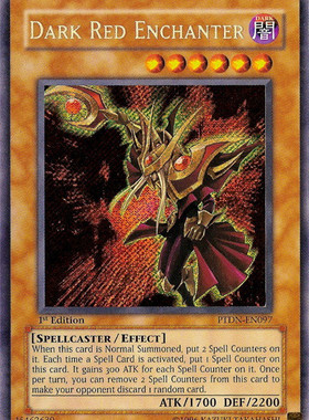 游戏王 美版 正版 - 暗红之魔导师 Dark Red /银碎/PTDN