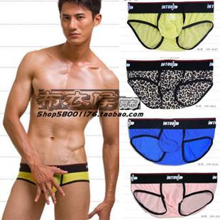 网纱透视豹纹纯色时尚男士内裤