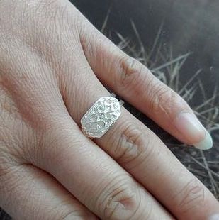 泰银 99纯银 曼谷 手工银素银 复古如意好运活口戒指11-17号