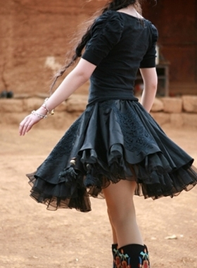 推荐超百搭拼贴蓬蓬大摆短裙16米欧根纱大摆　可定制尺寸
