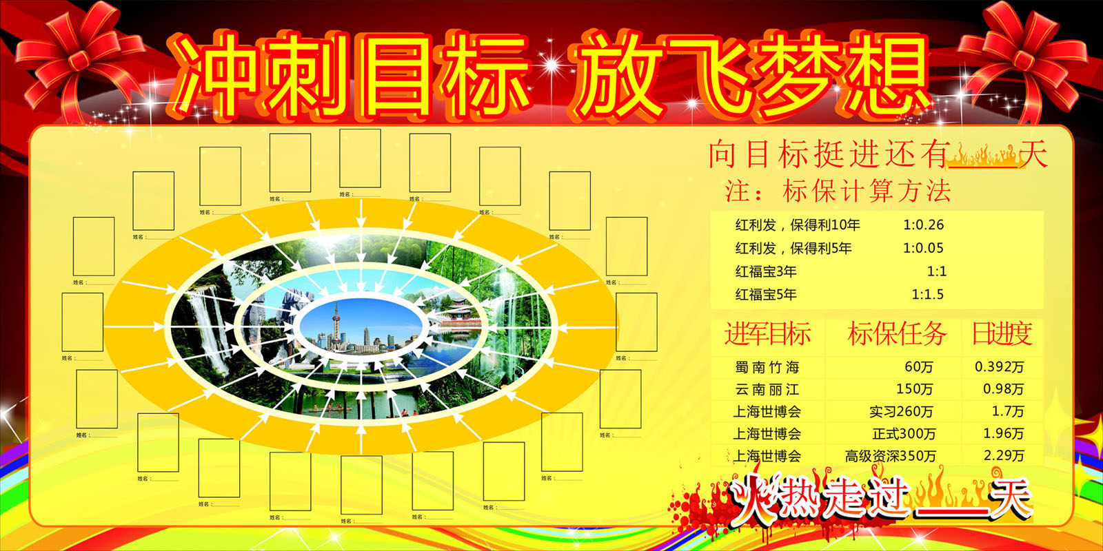海报印制346喷绘展板素材220冲刺目标 放飞梦想 海报活动宣传c