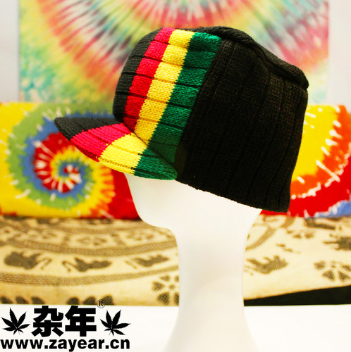 牙买加街舞rasta针织帽雷鬼