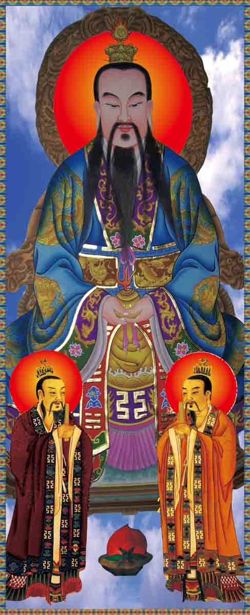 海报印制205壁画挂画装饰画素材4玉清元始天尊图片墙画装饰画tif