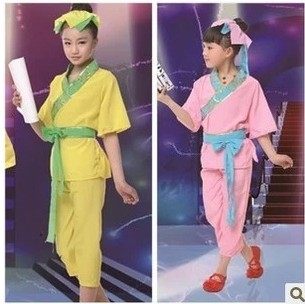 儿童古装舞蹈服国学馆读书郎演出服女童唐装汉服表演服书童服装
