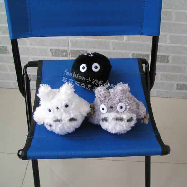 宫崎骏 龙猫 瞪眼小黑炭/煤球/灰尘精灵 龙猫提粽子 包包挂饰