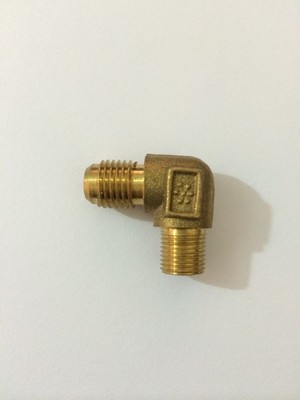 90度弯铜接头制冷空调转换接头冷媒加注机1/4SAE 1/8NPT Adapter