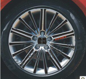 奥迪A5轮毂贴 A5 专用轮毂碳纤维贴纸改装轮毂贴 E款 包邮