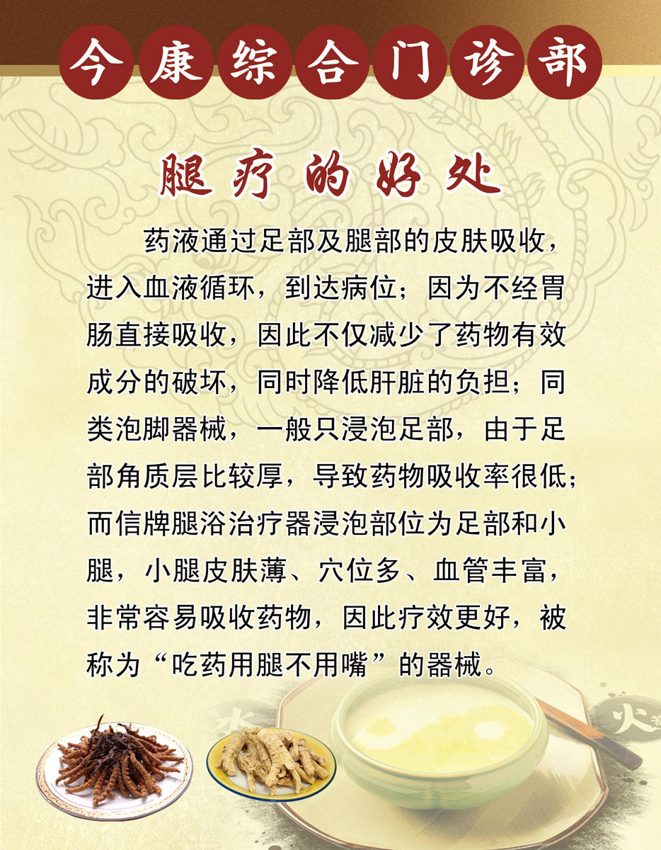 611海报印制海报展板素材39中医门诊部腿疗的好处