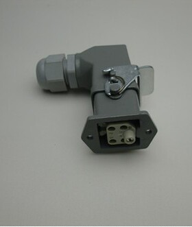 重载矩形插 连接器 航空插头 HDC-HE-004 弯5芯（4+1）