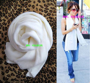 秋冬汤七七同款无懈可击男女士仿羊绒纯色宋慧乔情侣围巾