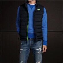 美国正品 hollister/海鸥 男士青春时尚休闲加厚填充马甲背心