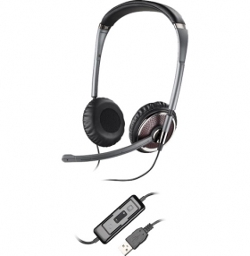 plantronics/缤特力USBC420客服电话耳机  QQ SKYPE语音双耳耳麦