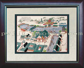 古蜀锦水井坊 四川成都情侣纪念特色见面文化旅游礼品 镜框摆件