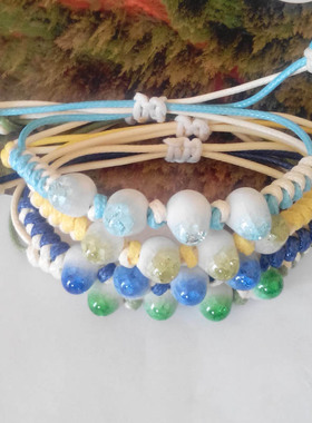 陶瓷原创编织复古结晶釉手链