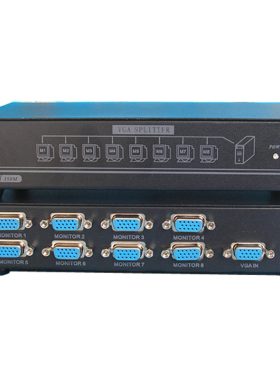 仝丽 VGA分配器 仝丽CA3508 VGA一进八出分配器 250MZH 高屏