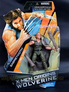 现货孩之宝 X-Men Origins X战警前传金刚狼3.75寸剑齿虎可动人偶