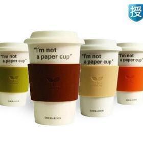 乐扣环保陶瓷杯水杯牛奶马克杯咖啡杯SLB004/SLB005不是纸杯370ml