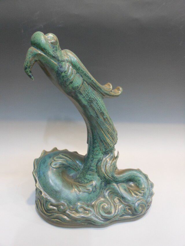 景德镇陶瓷 刘远长大师瓷雕十二生肖龙 卧龙腾飞限量家居工艺摆件