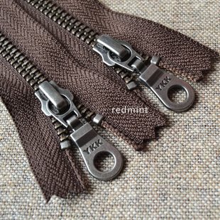 裙腰皮具箱包鞋 复古5 袋口裤 领袖 靴咖啡141 YKK拉链古银闭尾服装